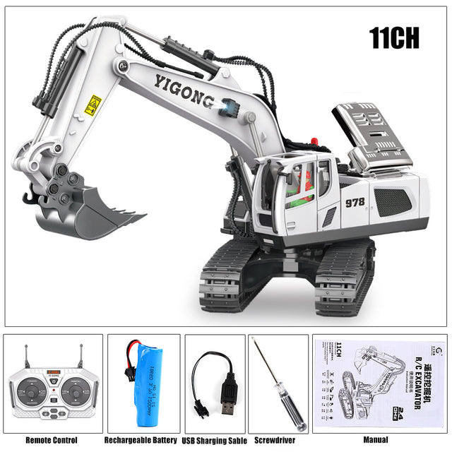 Remote Control Excavator, 11-Channel, Rechargeable — Playtime NH-1665