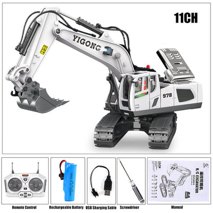 Remote Control Excavator, 11-Channel, Rechargeable — Playtime NH-1665