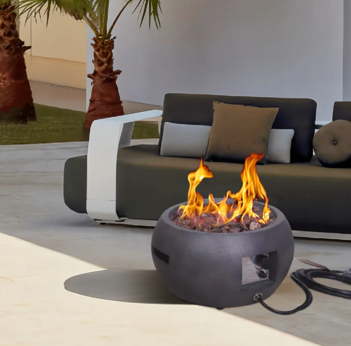 Concrete-Finish Propane Fire Pit — Hearth NH-1476