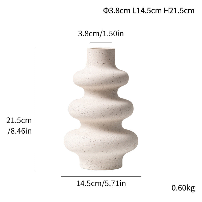Ceramic Vase Matte, Textured Granular Glaze — Vessel NH-409
