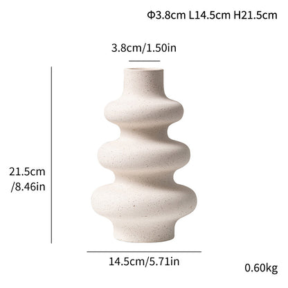 Ceramic Vase Matte, Textured Granular Glaze — Vessel NH-409