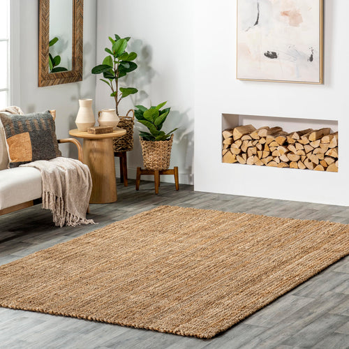 Square Jute Rug, 180cm Natural — Loom NH-1588
