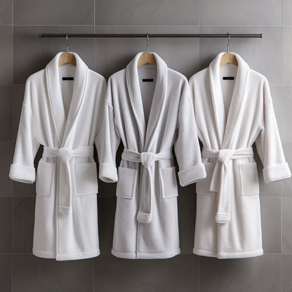 Plush Fleece Bathrobe, Thick Absorbent Shower Robe — Balnea NH-805