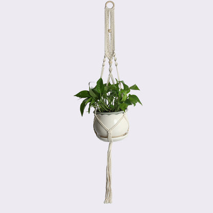 Macrame Plant Hanger, Handwoven Cotton Rope — Atrium NH-386
