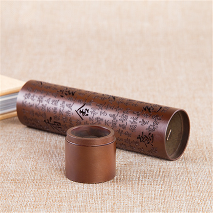 Solid Brass Incense Tube Burner, Carved Stick Incense Holder — Vigil NH-959