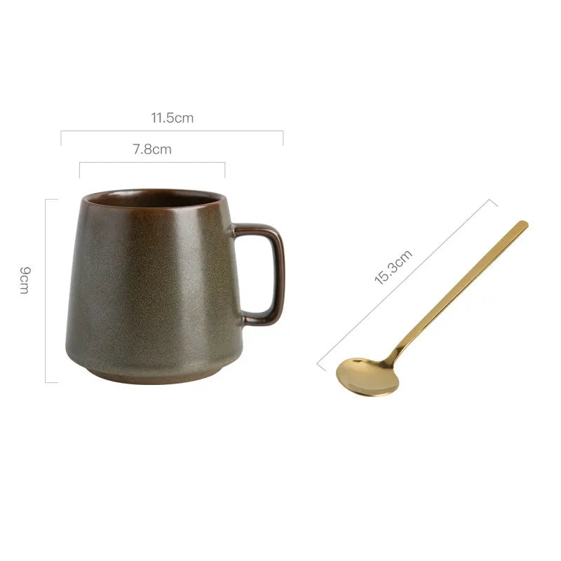 Stoneware Mug for Coffee and Tea, Textured Glaze — Marmo NH-611