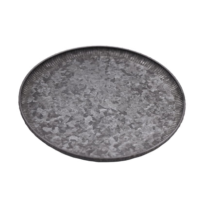 Galvanised Metal Tray, 32cm Corrugated Edge — Atrium NH-1512
