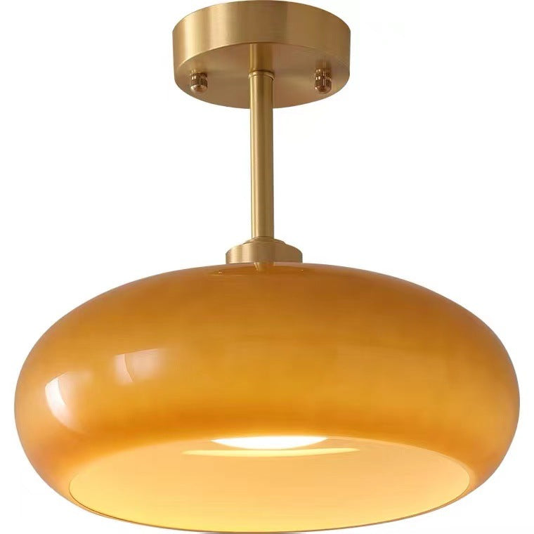 Brass Ceiling Light Hallway, Solid Brass Flush Mount — Meridian NH-042