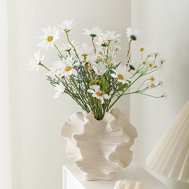 Matte Ceramic Vase Black and White, Two Sizes for Dried Flowers — Atrium NH-654