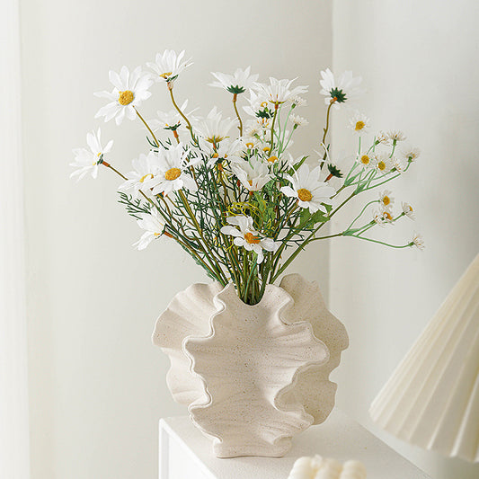 Matte Ceramic Vase Black and White, Two Sizes for Dried Flowers — Atrium NH-654
