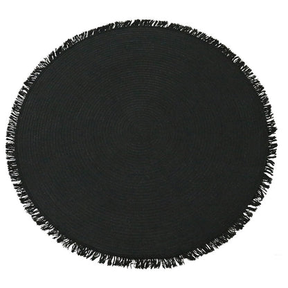 Handwoven Cotton Rug Round, 120 to 150 cm Diameter Solid Colour — Atrium NH-050