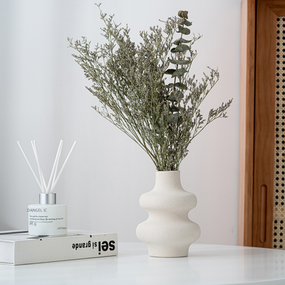 Ceramic Vase Matte, Textured Granular Glaze — Vessel NH-409