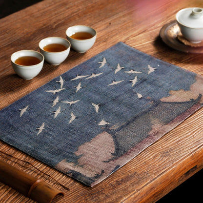 Cotton Linen Tea Mat, 50 x 30 cm Table Mat — Flax NH-470