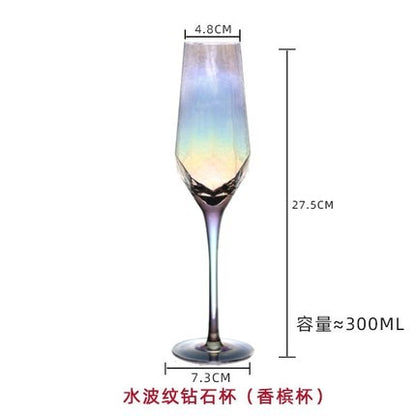 Hammered Glass Wine Goblet — Verre NH-1558