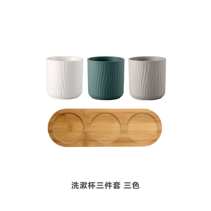 Ceramic Rinsing Cup Set, 500ml — Basin NH-481