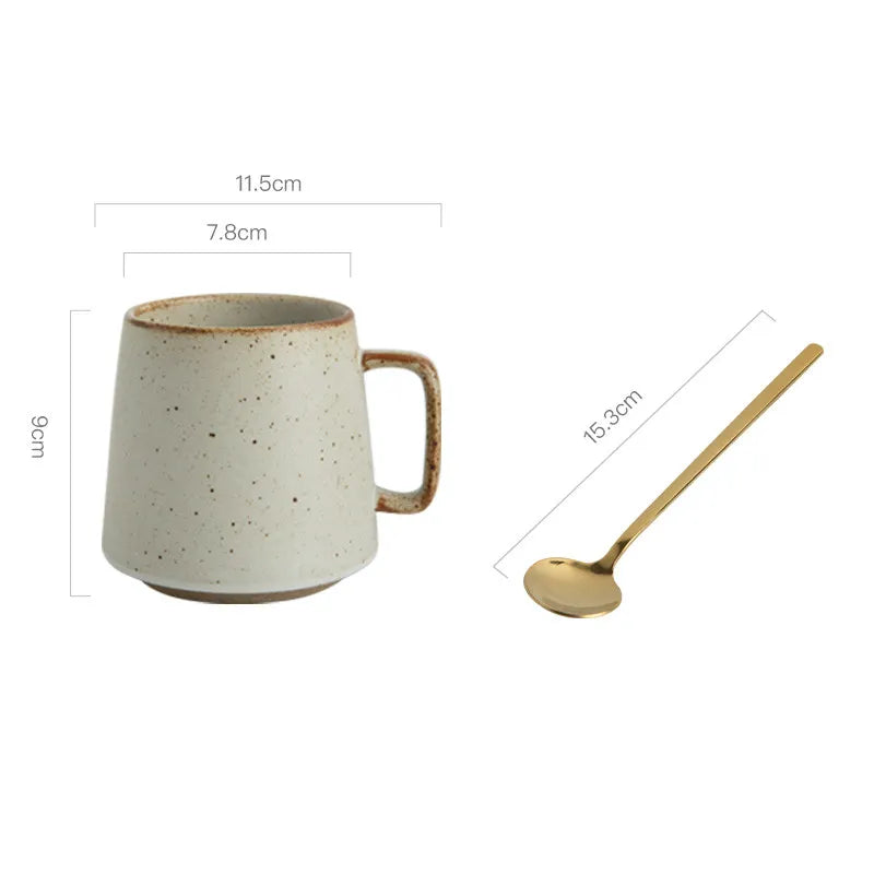 Stoneware Mug for Coffee and Tea, Textured Glaze — Marmo NH-611