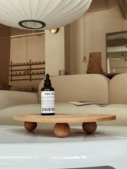 Wooden Serving Tray Decorative, Solid Beech Raised on Legs, 38 cm — Atrium NH-055