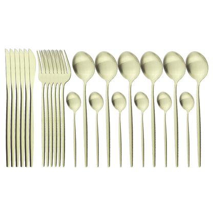 Matte Stainless Flatware Set — Linea NH-1554