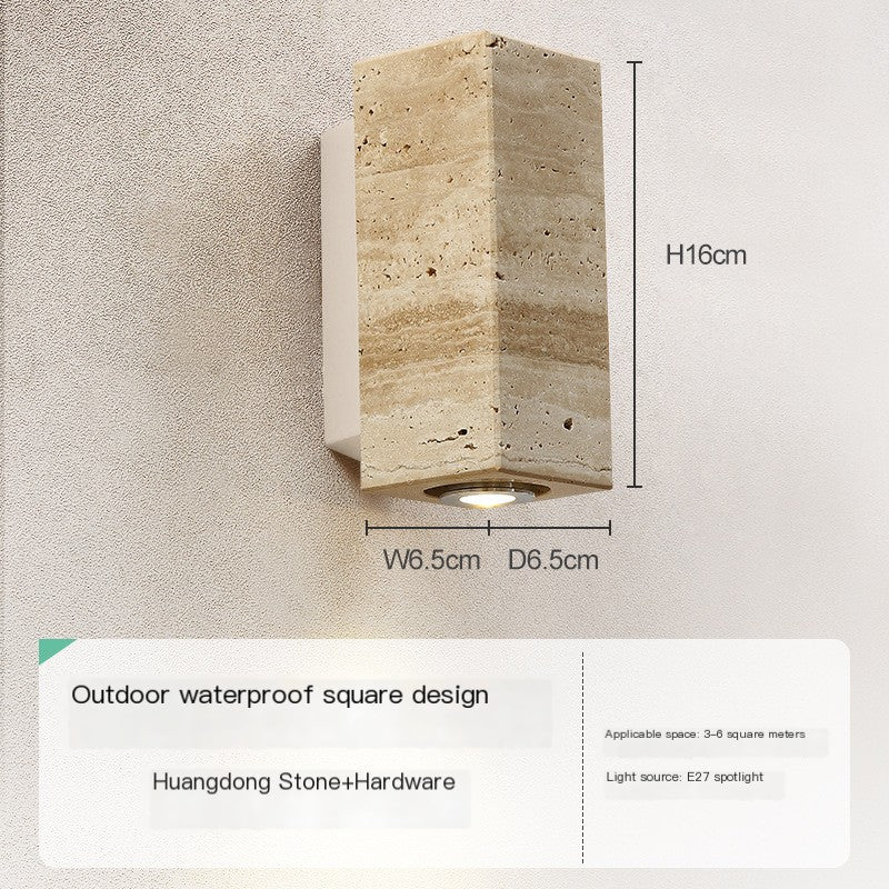 Travertine Bedside Wall Light, E27 Spotlight — Meridian NH-709