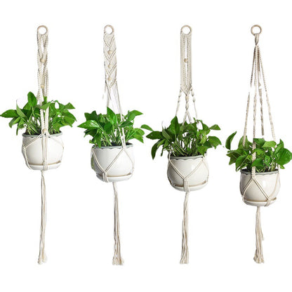 Macrame Plant Hanger, Handwoven Cotton Rope — Atrium NH-386
