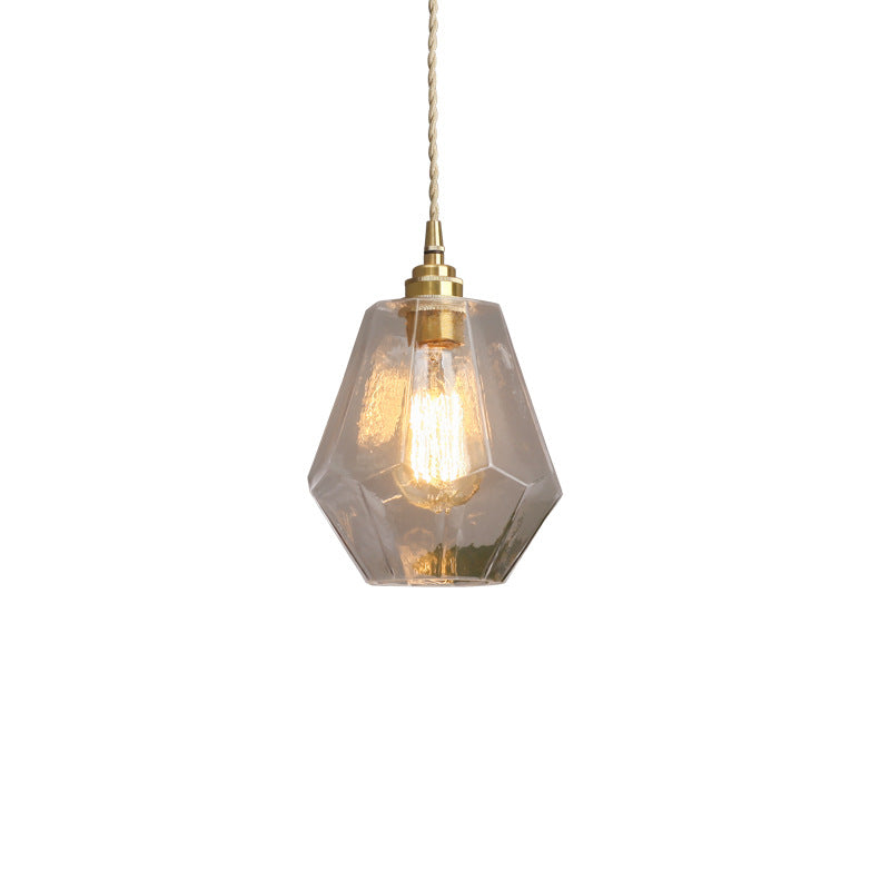 Brass and Glass Pendant Light — Meridian NH-1573