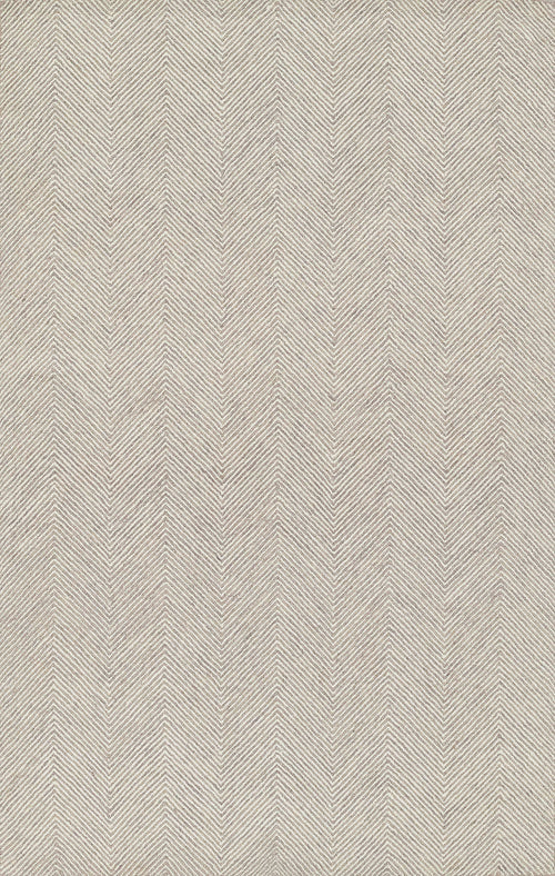 Hand-Tufted Wool Herringbone Rug, 240 x 300cm Taupe — Loom NH-1624