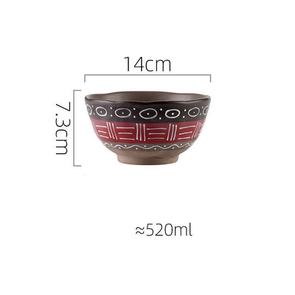 Stoneware Dinner Plates and Bowls, Colour Glaze — Marmo NH-603
