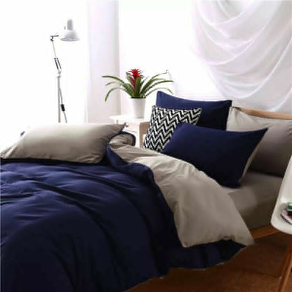Pure Cotton Quilt Cover Set, Solid Colour 4 Piece — Quietude NH-885