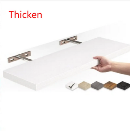 Solid Wood Wall Shelf, Floating Mount — Grove NH-492