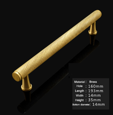Pure Copper Drawer Pull Handles, Cabinet and Wardrobe Hardware — Meridian NH-951