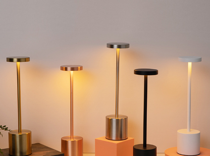 Metal Touch Table Lamp, USB Rechargeable, Three Colour — Meridian NH-722