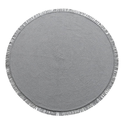 Handwoven Cotton Rug Round, 120 to 150 cm Diameter Solid Colour — Atrium NH-050