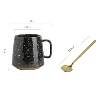 Stoneware Mug for Coffee and Tea, Textured Glaze — Marmo NH-611