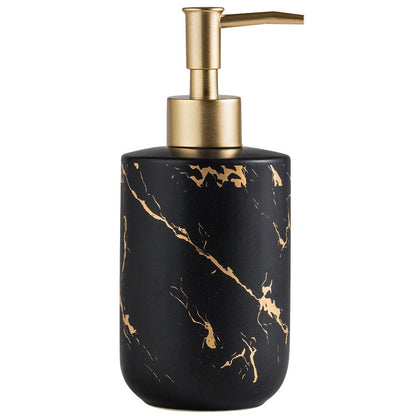 Marble-Pattern Ceramic Bathroom Vanity Set — Thermae NH-841