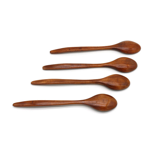 Teak Serving Spoon, Long Handle 23cm — Grove NH-983