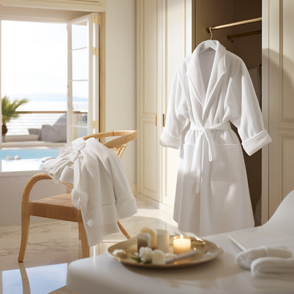 Plush Fleece Bathrobe, Thick Absorbent Shower Robe — Balnea NH-805