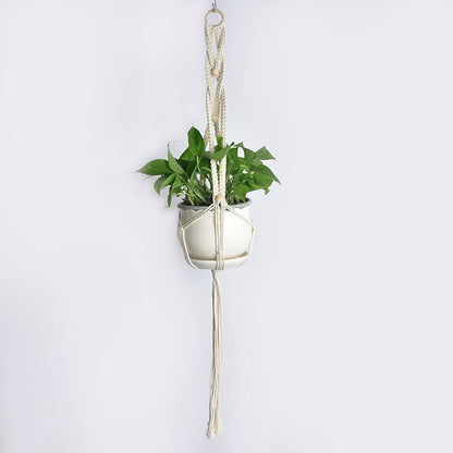 Macrame Plant Hanger, Handwoven Cotton Rope — Atrium NH-386