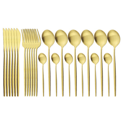Matte Stainless Flatware Set — Linea NH-1554