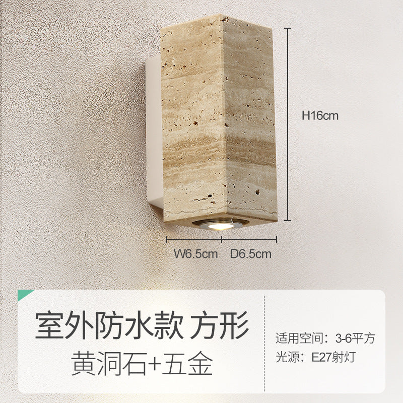 Travertine Bedside Wall Light, E27 Spotlight — Meridian NH-709