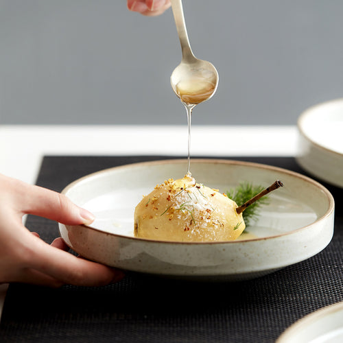 Stoneware Dinner Plate for Everyday Meals, Microwave Safe — Marmo NH-610