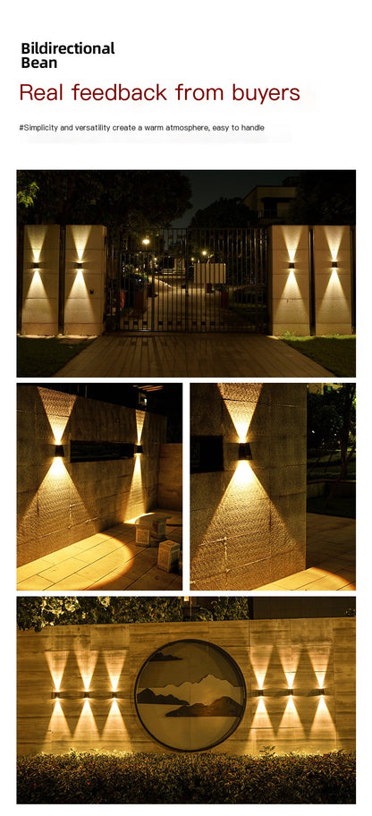 Solar Wall Light, Twin Beam Waterproof — Beacon NH-1343