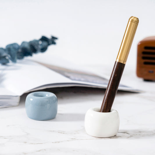 Japanese Ceramic Toothbrush Holder Cup for Counter — Yu NH-855