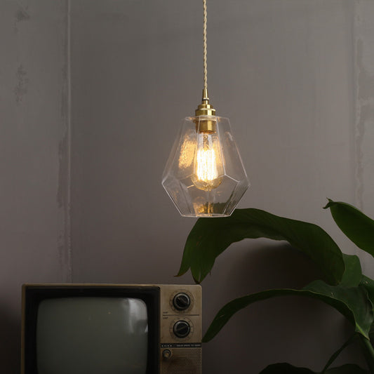Brass and Glass Pendant Light — Meridian NH-1573