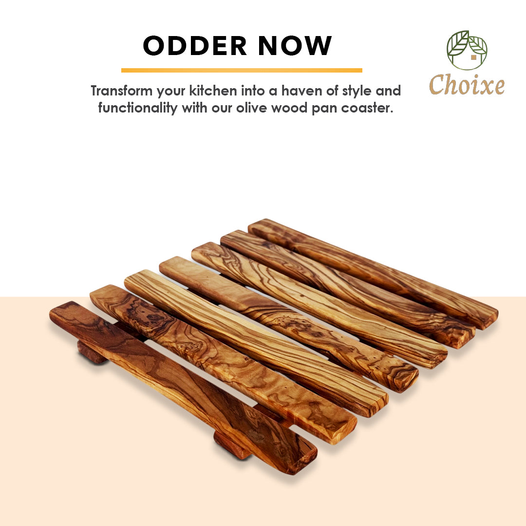 Olive Wood Pan Trivet — Grove NH-1565