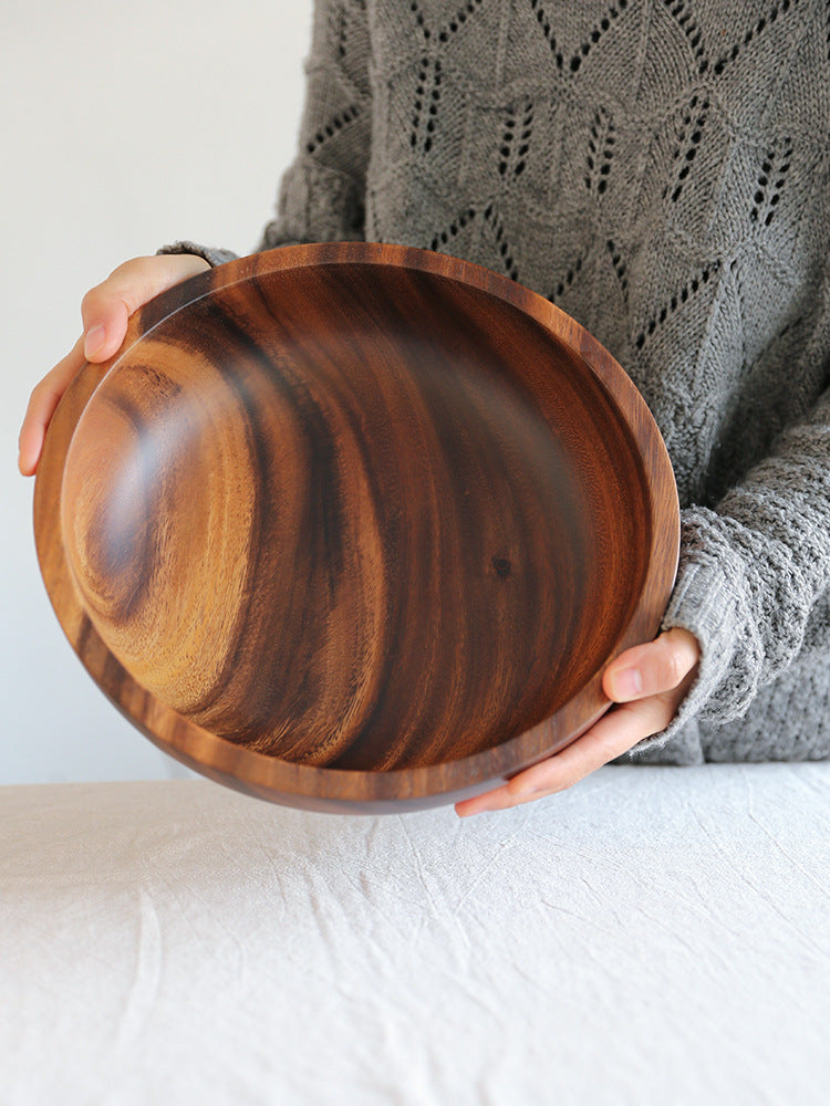 Acacia Wood Salad Bowl for Serving, Six Sizes — Alcova NH-631
