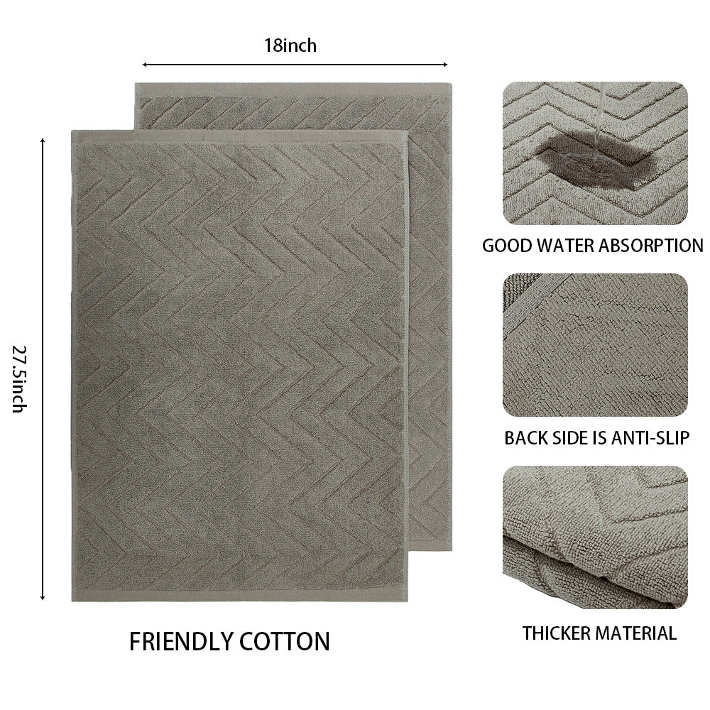 Cotton Bath Mat, Non-Slip in Two Sizes — Bask NH-990
