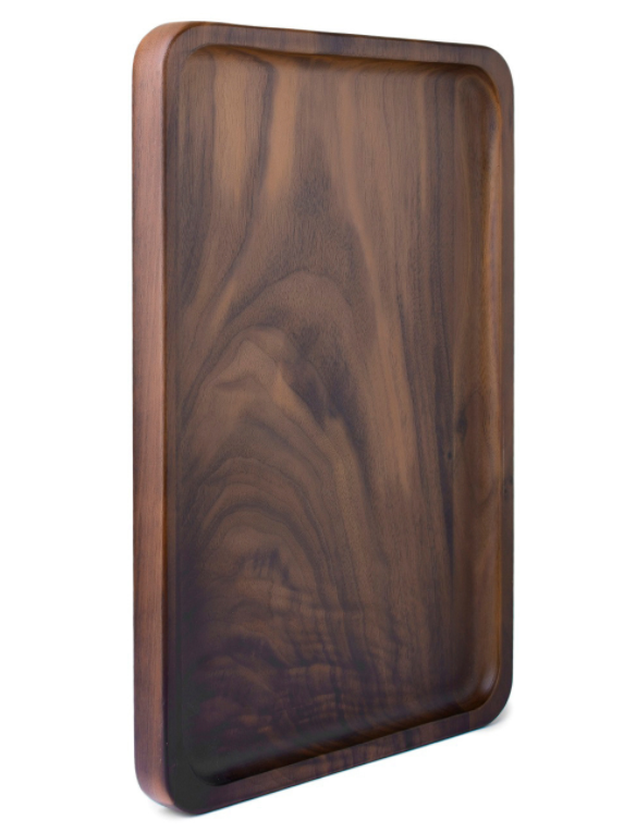 Walnut Serving Tray 34 x 23 cm, With or Without Handles — Alcova NH-634
