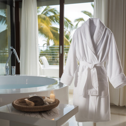 Plush Fleece Bathrobe, Thick Absorbent Shower Robe — Balnea NH-805