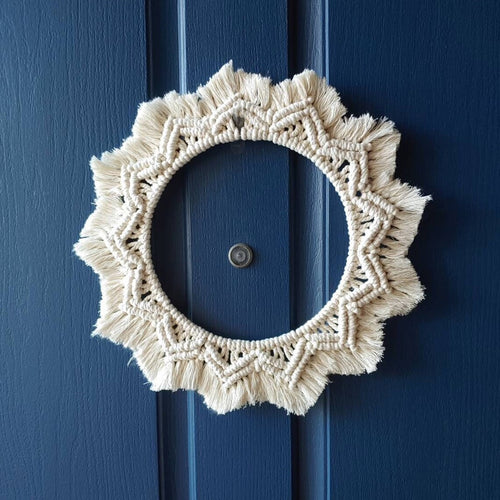 Handwoven Framed Wall Mirror — Weave NH-1576