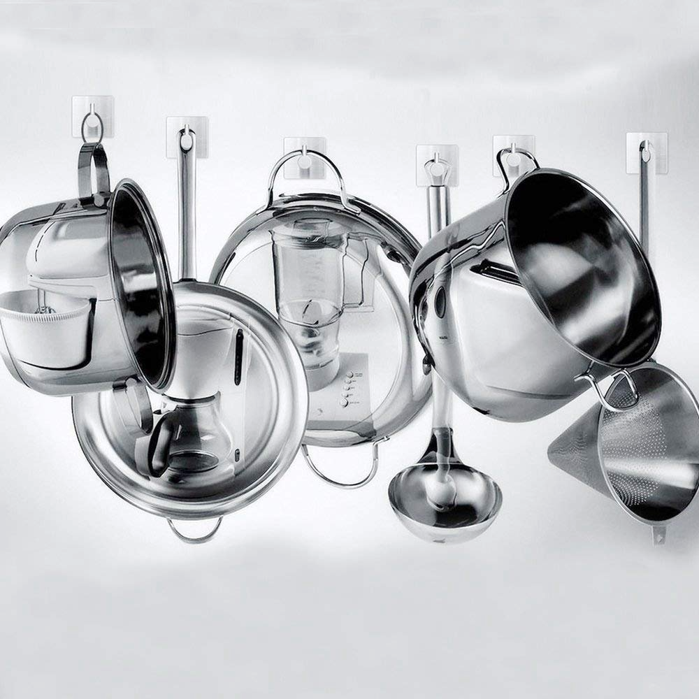 Self-Adhesive Wall Hooks, 5-Pack Stainless Steel — Latch NH-491